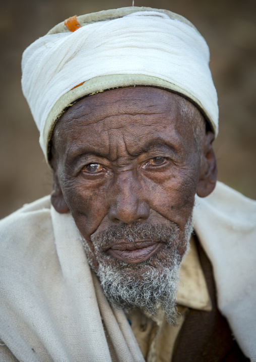 Aba Adane Demse, Ethiopian Orthodox Priest Celebrating The Timkat Epiphany Festival, Lalibela, Ethiopia