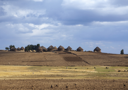 Traditional Houses In The Ethiopian Highlands, Lalibela, Ethiopia
