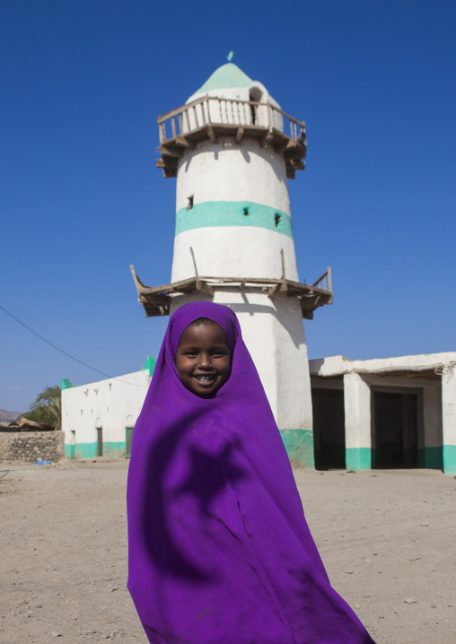 Afar Girl In Front Of Mosque, Assaita, Ethiopia