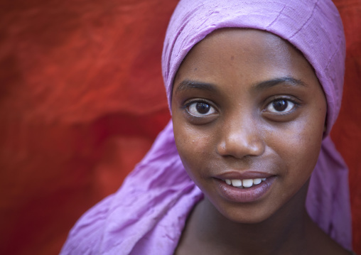 Muslim Girl With A Veil, Harar, Ethiopia