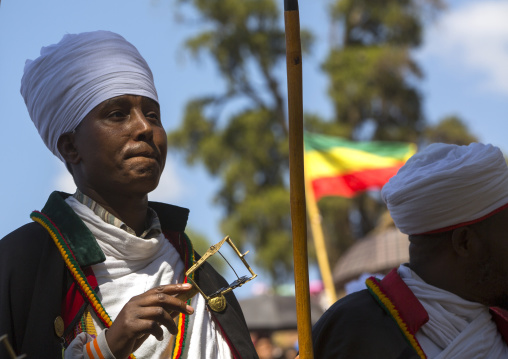 Ethiopian Orthodox Priests Celebrating The Colorful Timkat Epiphany Festival, Lalibela, Ethiopia