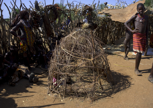 Clothes Of The A Man During A Mourning Ceremony In Hamer Tribe, Turmi, Omo Valley, Ethiopia