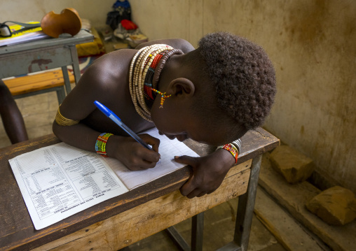 Hamer Tribe Kid In A School, Turmi, Omo Valley, Ethiopia