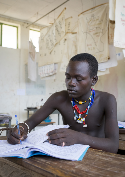 Hamer Tribe Kid In A School, Turmi, Omo Valley, Ethiopia