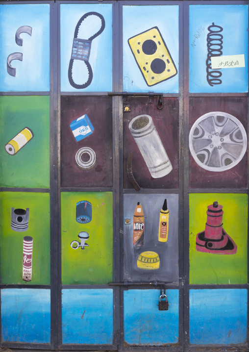 Painted Advertising For Spare Parts Shop, Harar, Ethiopia