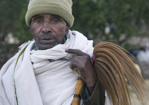 Pilgrim At Timkat Festival, Lalibela, Ethiopia