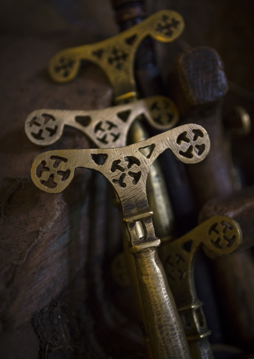 Priests Prayer Stick Inside Ora Kidane Merhet Church, Bahir Dar, Ethiopia