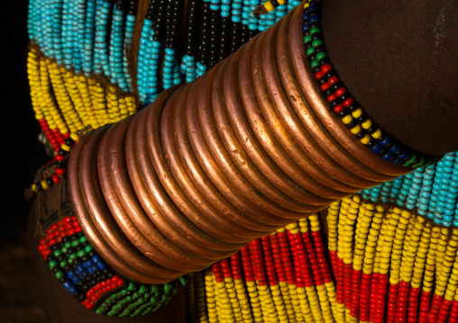 Hamer tribe woman copper bracelets, Omo valley, Turmi, Ethiopia