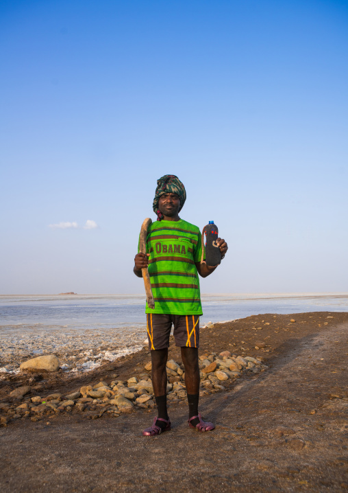 Afar worker at the salt mines, Afar region, Dallol, Ethiopia