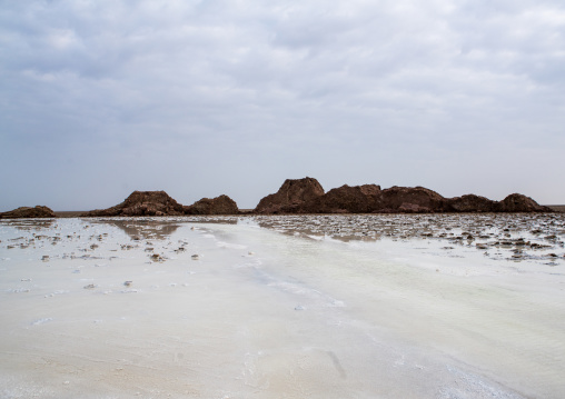 Salt lake in danakil depression, Afar region, Dallol, Ethiopia