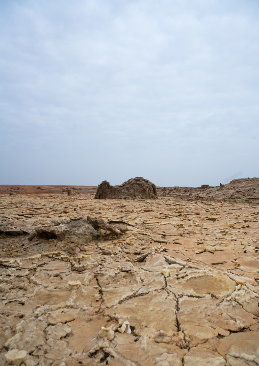 Volcanic formations of dallol in the danakil depression, Afar region, Dallol, Ethiopia