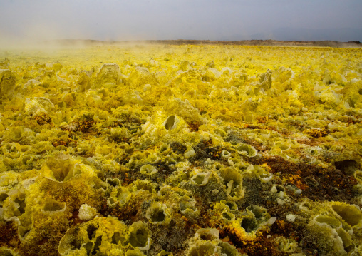 The colorful volcanic landscape of dallol in the danakil depression, Afar region, Dallol, Ethiopia