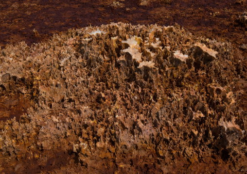 The surreal volcanic landscape of dallol in the danakil depression, Afar region, Dallol, Ethiopia
