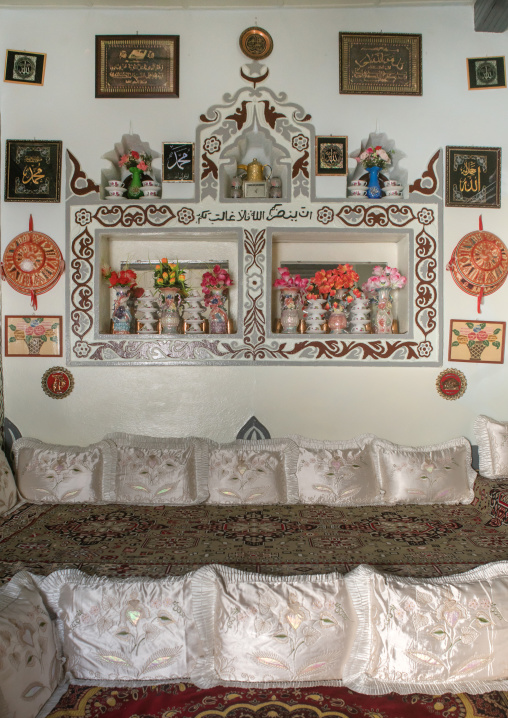 Niched wall in atraditionnal house in harar, Harari region, Harar, Ethiopia