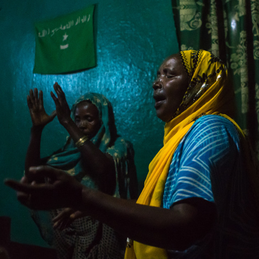 Sufi women go into a trance during a ceremony, Harari region, Harar, Ethiopia