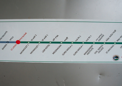 Ethiopian railways map, Addis abeba region, Addis ababa, Ethiopia