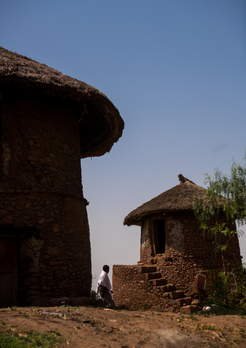 Traditional houses for the monks, Amhara region, Lalibela, Ethiopia