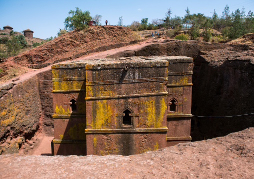 Monolithic rock-cut church of bete giyorgis saint george, Amhara region, Lalibela, Ethiopia
