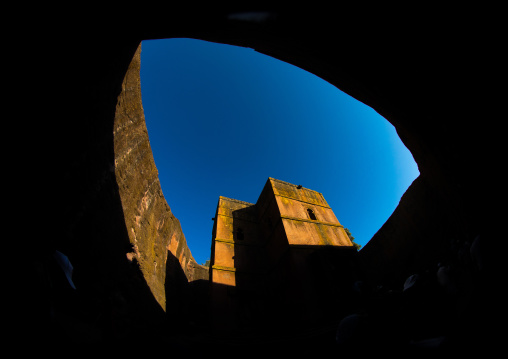 Monolithic rock-cut church of church of st. George, Amhara region, Lalibela, Ethiopia