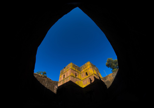 Monolithic rock-cut church of church of st. George, Amhara region, Lalibela, Ethiopia