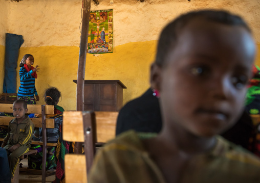 Borana people during sunday church service, Oromia, Yabelo, Ethiopia