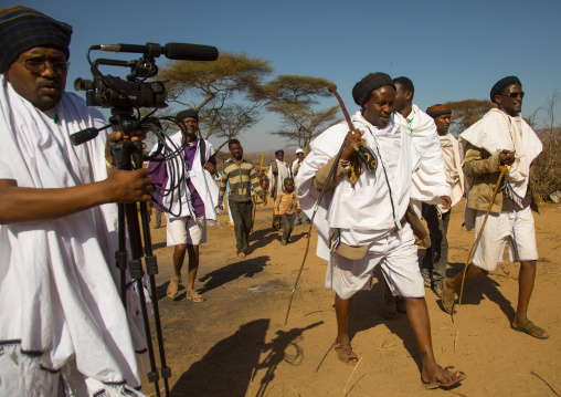 Kura Jarso the 71st Borana Oromo Abba gadaa and his councilors, Oromia, Yabelo, Ethiopia