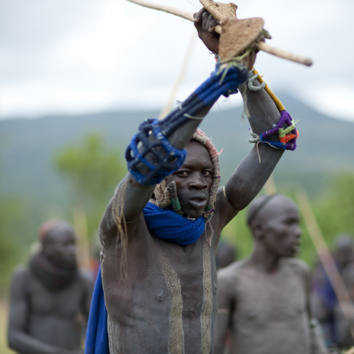 Donga Stick Fighting Ritual, Surma Tribe, Omo Valley, Ethiopia