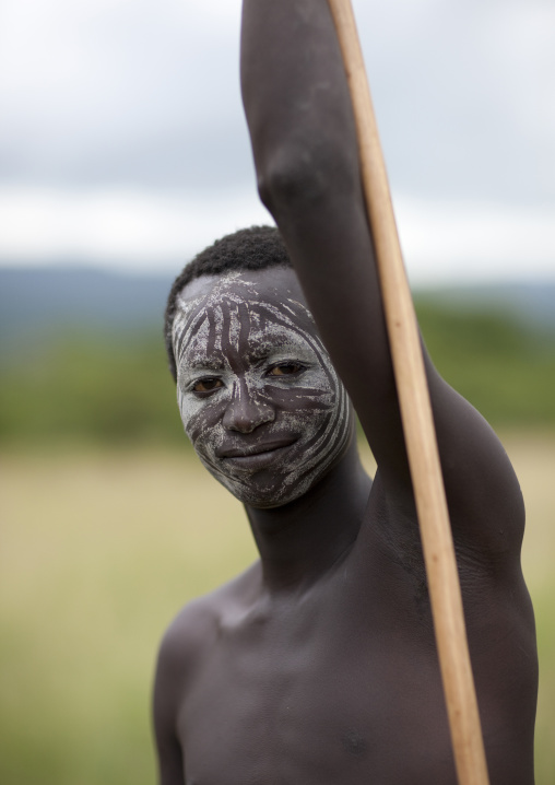 Donga stick in Suri tribe, Tulgit, Omo valley, Ethiopia