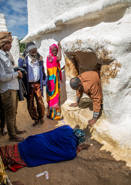 Oromo pilgrims in the shrine of Sheikh Hussein , Oromia, Sheik Hussein, Ethiopia