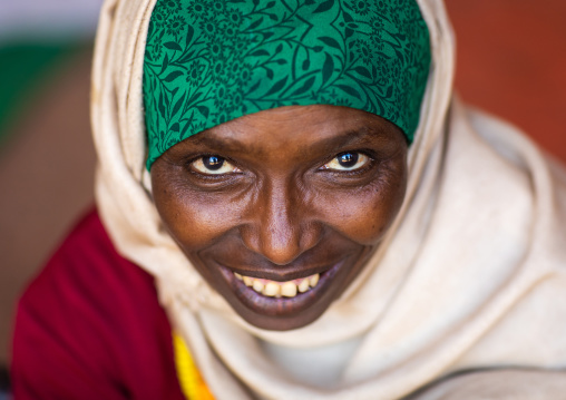 Oromo woman in traditional clothing during Sheikh Hussein pilgrimage, Oromia, Sheik Hussein, Ethiopia
