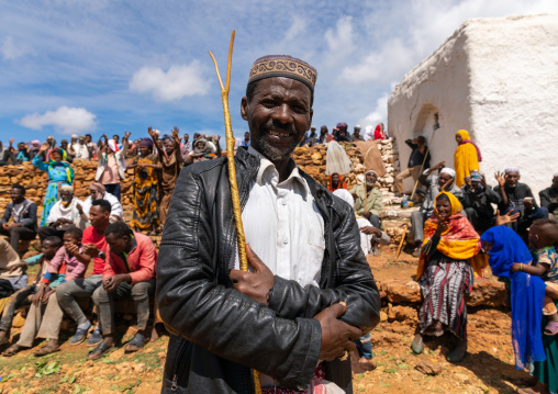 Oromo pilgrims in the shrine of sufi Sheikh Hussein , Oromia, Sheik Hussein, Ethiopia