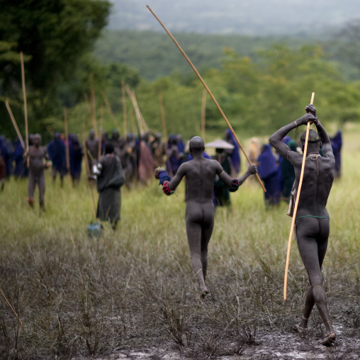 Donga Stick Fighting Ritual, Surma Tribe, Omo Valley, Ethiopia