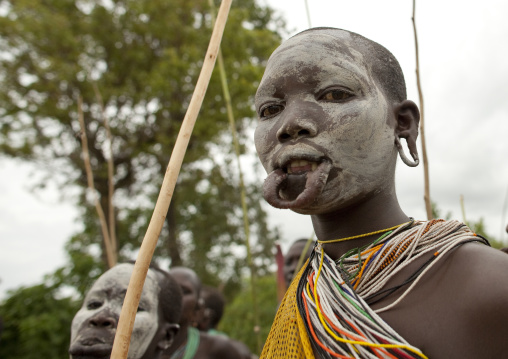 Suri Woman With Stretched Lip, Kibbish Village, Omo Valley, Ethiopia