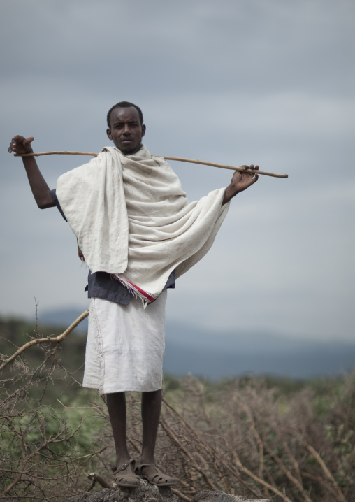 Karrayyu Man Holding A Stick, Ethiopia