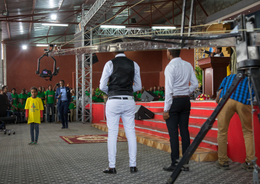 Prophet Israel during a celebration in his church, Addis Ababa region, Addis Ababa, Ethiopia