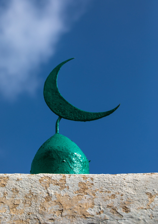 Muslim crescent on the top of a mosque, Harari Region, Harar, Ethiopia