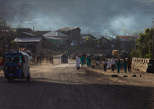 Village activity in the morning, Amhara Region, Lalibela, Ethiopia