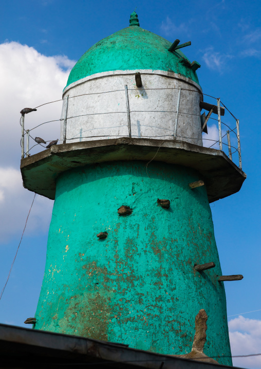 Dengogo mosque green minaret, Harari Region, Dengogo, Ethiopia