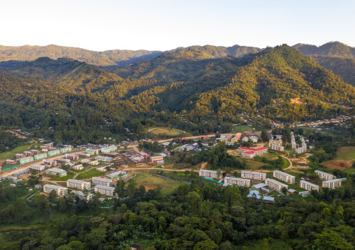 New buidings in the suburb of the town, Bench Maji, Mizan Teferi, Ethiopia