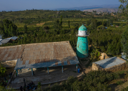 Aerial view of dengogo mosque, Harari Region, Dengogo, Ethiopia