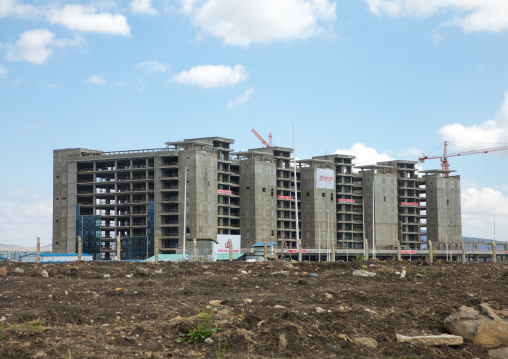 A building under construction in the suburb, Addis Ababa Region, Addis Ababa, Ethiopia
