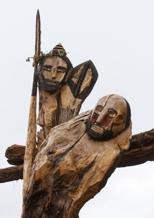 Representation Of Heroic Konso Tribe Chiefs, Omo Valley, Ethiopia