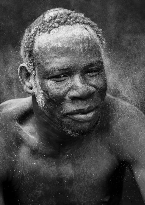 Bodi Tribe Man With Hair Decorated With Ashes, Hana Mursi, Omo Valley, Ethiopia