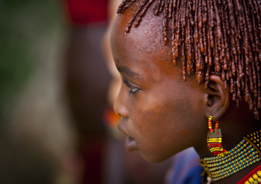 Hamer Tribe Girl During Bull Jumping Ceremony, Turmi, Omo Valley, Ethiopia