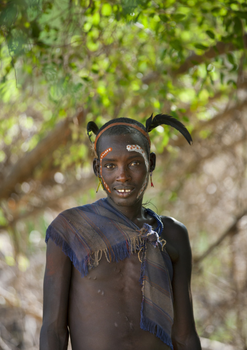 Maze, Hamar Tribe Whipper At Bull Fighting Ceremony, Turmi, Omo Valley, Ethiopia