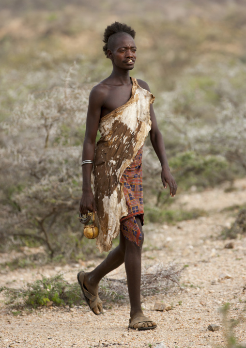 Hamar Tribe Boy At Bull Jumping Ceremony, Turmi, Omo Valley, Ethiopia