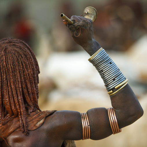 Hamar Tribe Woman Asking To Be Whipped During Bull Jumping Ceremony, Turmi, Omo Valley, Ethiopia