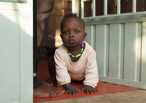 Mingi baby rescued in omochild foundation, Jinka, Omo valley, Ethiopia