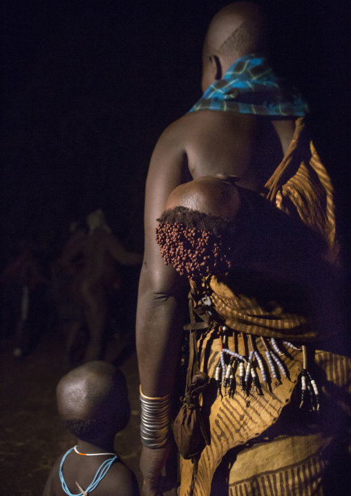 Bodi Tribe Men Celebrating The Kael, Hana Mursi, Omo Valley, Ethiopia
