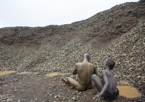 Bodi Tribe Preparing The Kael Ceremony, Hana Mursi, Omo Valley, Ethiopia